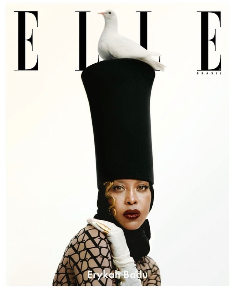 Graciella Starling - Alta Chapelaria é capa da Revista Elle Brasil  com Eryka Badu