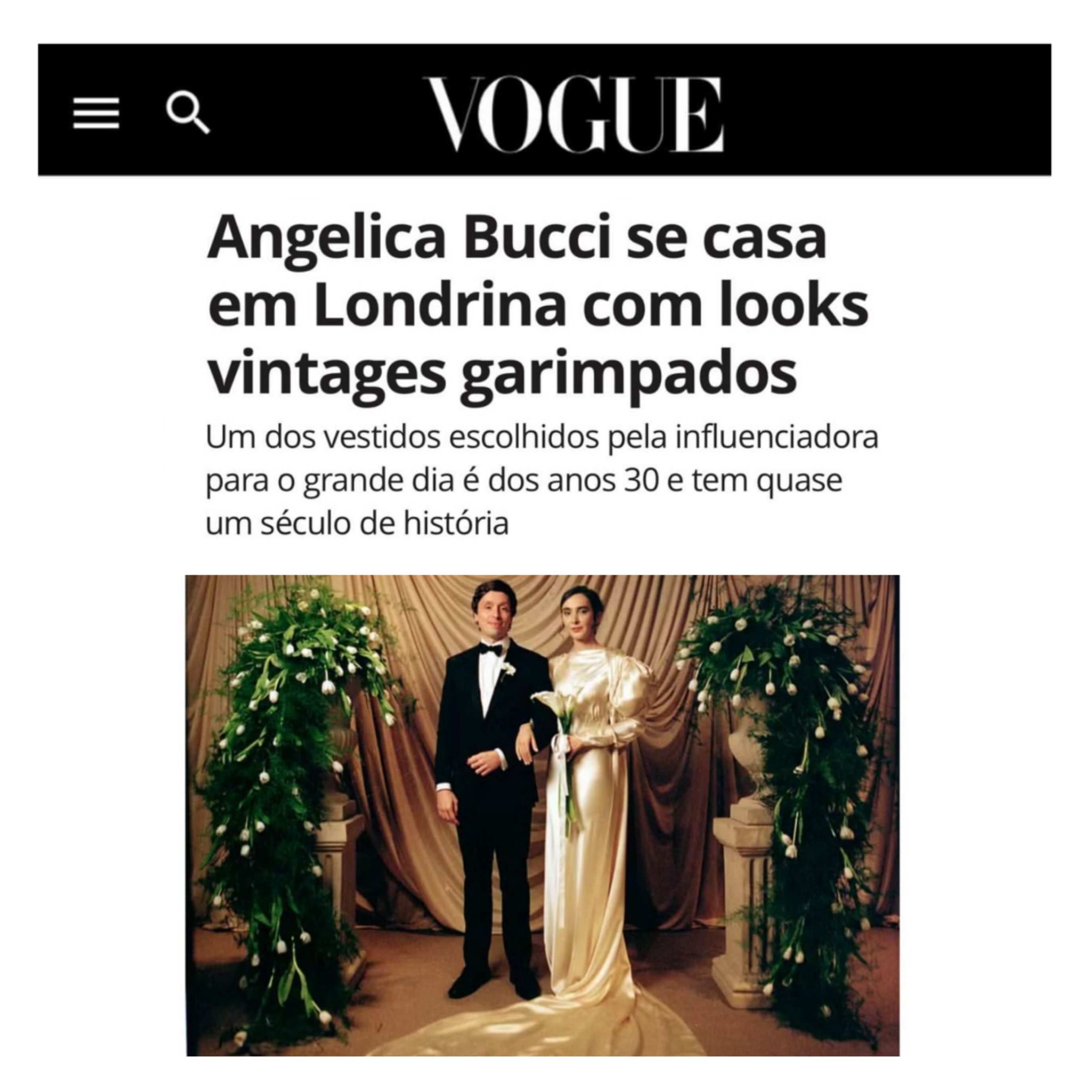 Noiva Angelica Bucci na Vogue de Graciella Starling