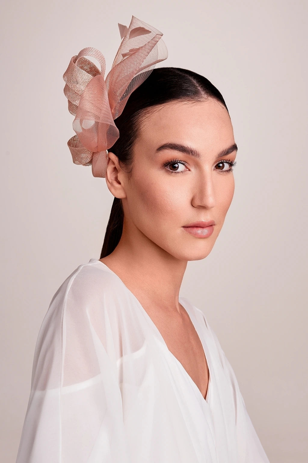 Fascinator Miss Sara - Rosa Salmão
